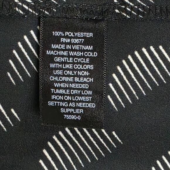 Worthington Black White Print Sleeveless Blouse Women’s XXL - Picture 6 of 7